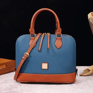 Vintage Lychee Pattern Shell Women Handbag Commuting Single Shoulder Crossbody Bag