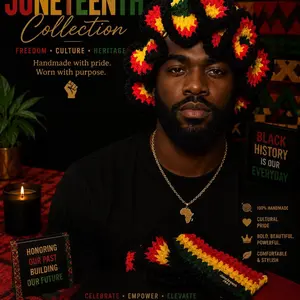 Unisex Limited Edition Juneteenth Collection Ruffle Hat Set