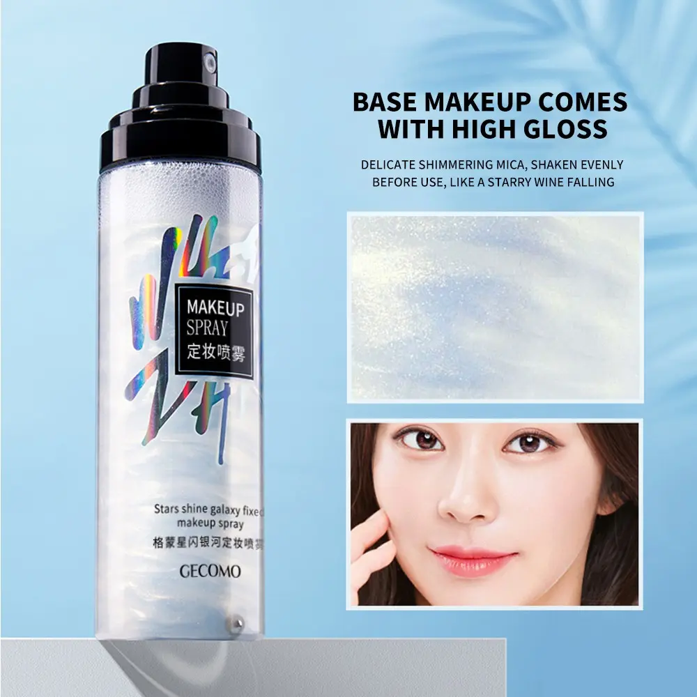 Star Shine Galaxy Waterproof Makeup Setting Spray, Moisturizing Hydrating Glossy Finish, Ideal for Daily Use, Enhances Skin Radiance, Perfect Primer Spray, Glitter Setting Spray, Moisture, Hydrate