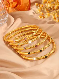 Elegant Stainless Steel Bracelet, Trendy Stack Bangle, Fashionable Jewelry for Women & Men, Trendy All-match & Exquisite Jewelry for Birthday Gift