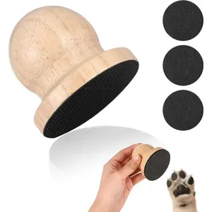 Cat Dog Nail File, Wooden Handmade Grinding Pad, Includes 3 Replaceable Sandpapers, Pet Claw Trimming Tool, Essential Grooming Supplies