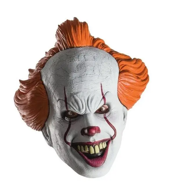 Pennywise 3/4 Mask - Latex - IT Movie - 2017 Version - Costume Accessory