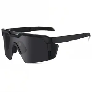 Polarized Safety Sunglasses for Men - Oversized Aviator Eyewear with UV400 Protection, Ultra Black & Various Colors, Vintage Y2K Designer Style for Fishing, Golf