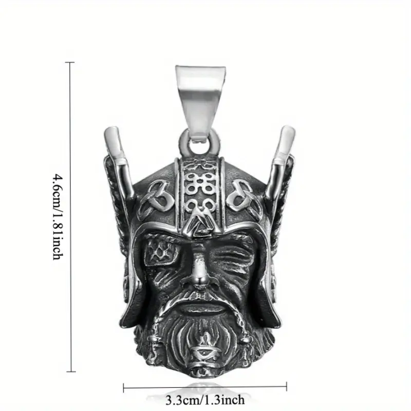 Vintage Style Viking Warrior Bell Pendant Motorcycle Bell Amulet Nordic Odin Guardian Bell Necklace Gift Biker Jewelry Wholesale