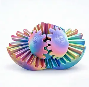 Satisfying Gear Ball Fidget Toy Twist Pop & Relax Stress Relief for Anxiety ADHD Focus 3D Printed Desk Toy with Detachable Handle Dual Sensory Design Portable Gift Ready