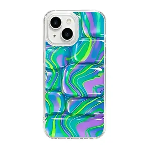 Premium PC+TPU Case 【1pcs】 Glossy Ice Cube Illusion Design | Anti-Drop IPhone case