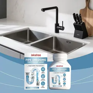 Jakehoe Pipe Clog Dissolver, Kitchen & Bathroom Drain Unblocker, Hair & Grease Remover, Home Use Plumbing Cleaner, Effective Pipeline Solution