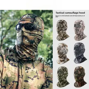 Hood Male Fishing Sunscreen Hood Mask Motorcycle Riding Summer Full Face Tactical Camouflage Mask 4 Seasons Men Tactical Accessories UV Protection Balaclava Ninja