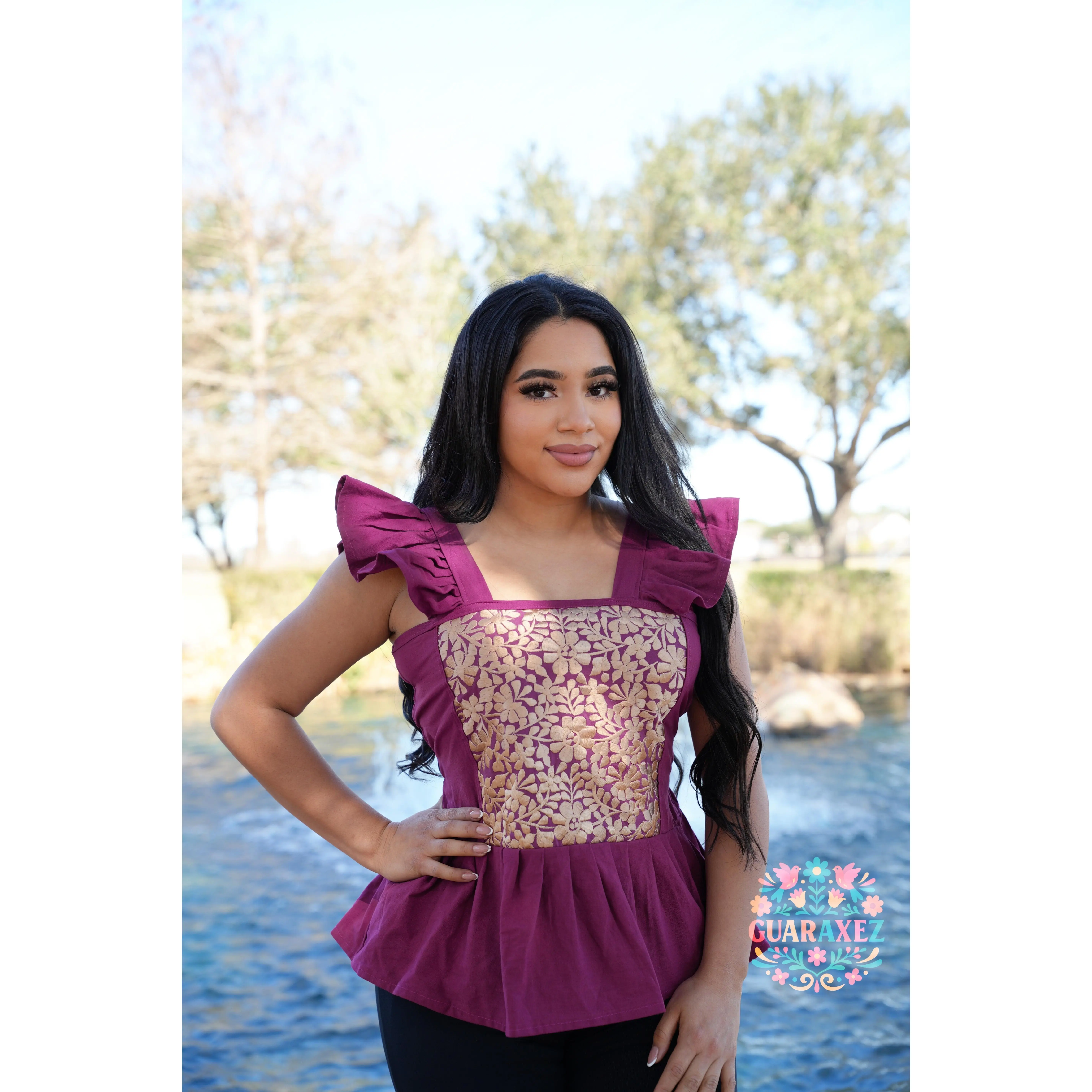 Elvia Mexican Embroidery Top
