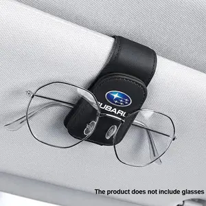 Car Sun Visor Holder Magnetic Leather Auto Glasses Storage Sunglasses Clip Interior Accessories For Subaru Crosstrek Forester Outback Impreza BRZ WRX Ascent REX Solterra Levorg XV Legacy Exiga Tribeca