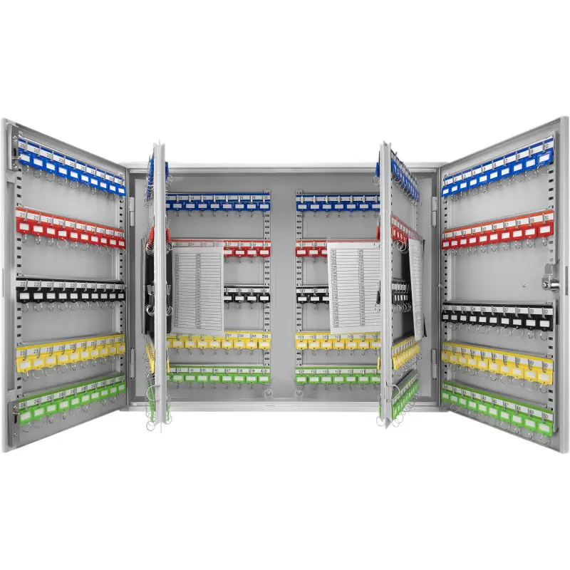 Steel 400-Key Adjustable Digital Lock Box (Grey, 26.00x9.00x32.00 in, 42.00 lbs) - Wall-Mounted Office Furniture with Colorful Key Tags, Adjustable Racks, Fireproof Waterproof, Single Box Product for Documents, Jewelry