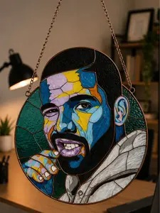 Collection - Drake Stained Glass Suncatcher: Mosaic-Style Portrait Art