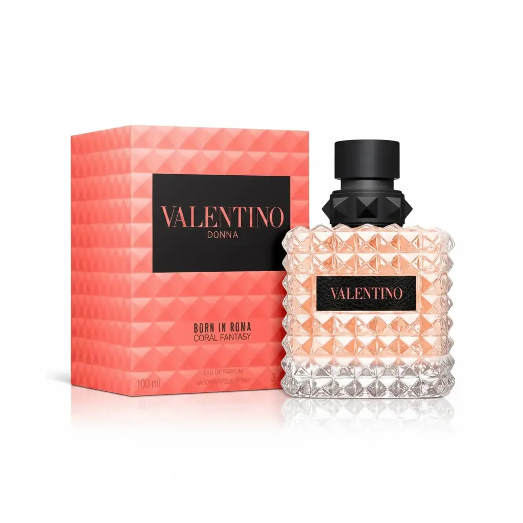 Valentino Donna Born in Roma Coral Fantasy Eau de Parfum, 100ml Floral Fruity Perfume for Women with Kiwi Accord, Jasmine & Cedar Notes, Perfumes, Gifts For Girlfriend, Adults, Edp, Kiwi-Jasmine, Musk, Flammable, Rose