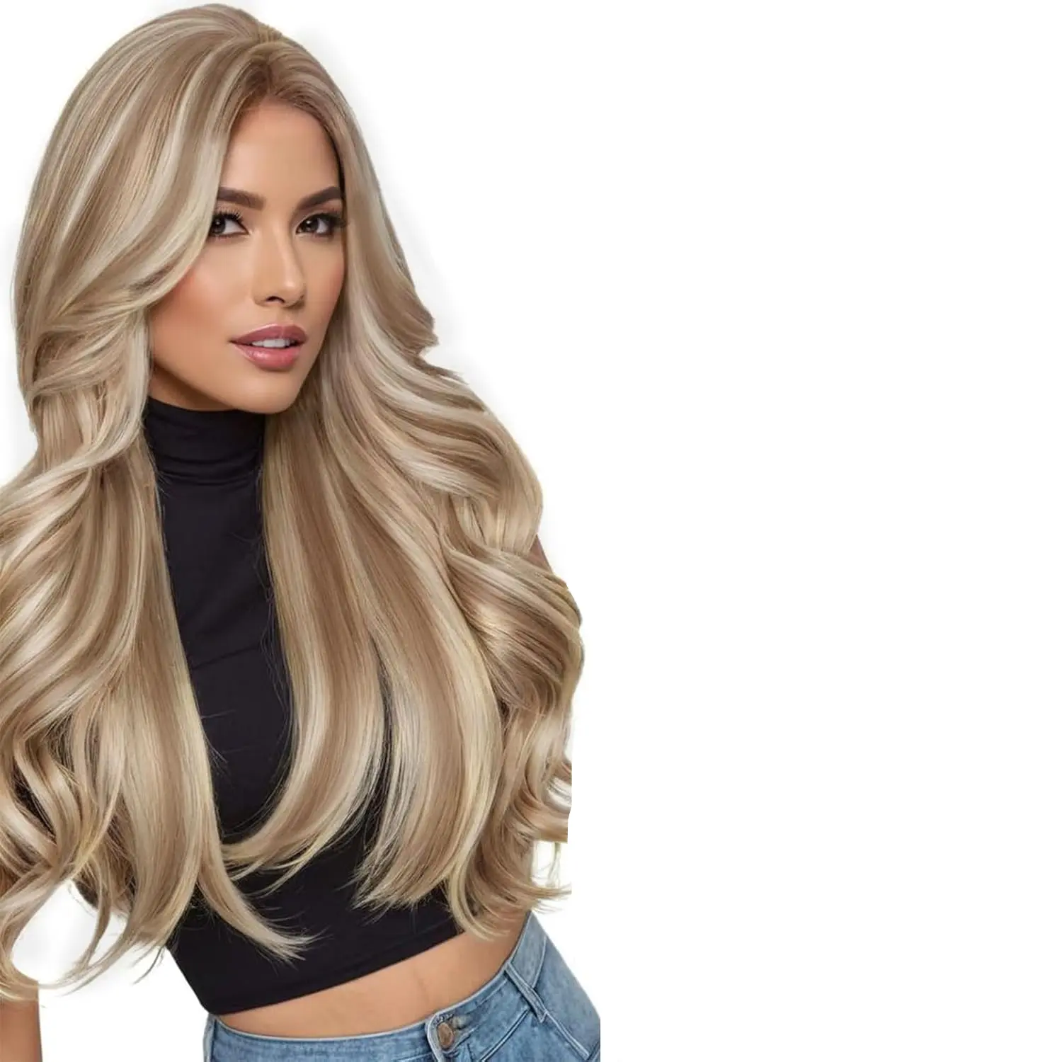 #10P613 Light Linen Blonde Blended with Chestnut B