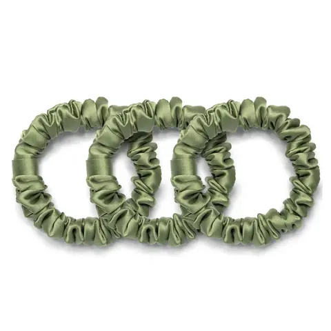 Vegan Silk Mini Scrunchies 3-Pack