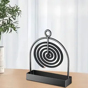 1 mosquito coil rack, metal material, suitable for hanging mosquito coil or sandalwood, suitable for decorating living room/bedroom and outdoor camping