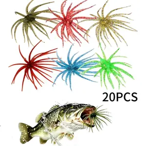 20PCS Creature Bait Dice Baits for Bass Fishing, Fuzzy Dice Fishing Lures with Rubber Legs, Soft Plastic Lure for Freshwater Soft Plastic Baits for Bass Fishing