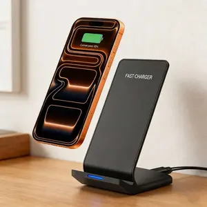 20W Wireless Charger Stand Fast Wireless Charging Station for iPhone 17 16 15 14 13 12 11 X Samsung Galaxy S25/S24/S23 and ALL Wireless-Standard Smartphones Charger