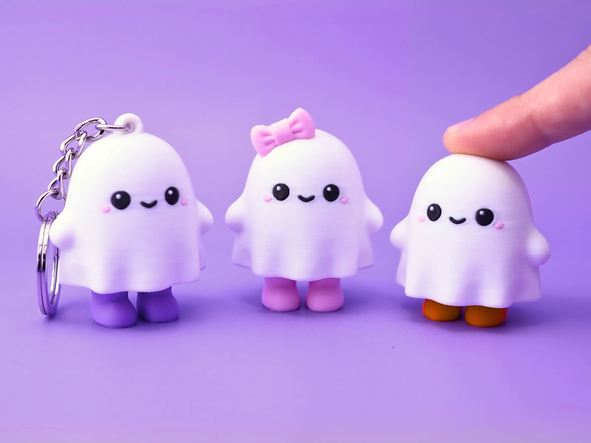 Halloween Ghost Clicker & Keychain, Classic Novelty Stress Relief Toy for Kids