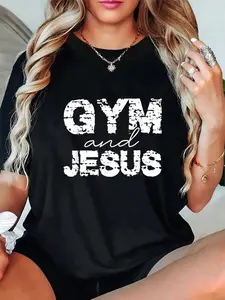 100% Cotton Gym And Jesus T-Shirt