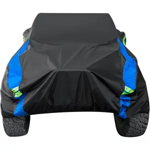 for Jeep Wrangler Cover Waterproof 4 Door, All Weather for Jeep Rain Cover for Automobiles, Outdoor Full Exterior for Jeep Covers Fits JK JL TJ YJ CJ
