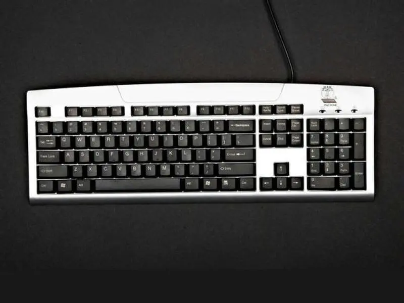 Man & Machine UCOOL/B1 Washable Standard PC Keyboard - Blk, Accessory Keyboards for Computers & Office Use