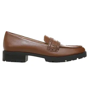 LifeStride Womens London Lug Sole Round Toe Loafers Casual - Brown