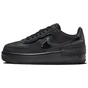 Nike Air Force 1 Shadow Triple Black Low-Top Skate Shoes for Women nike 2000