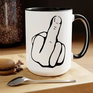 Middle Finger Mug | Funny Coffee Mug | Middle Finger Cup | Rude Coffee Mug | Funny My | Fck you Mug | Gag Gift