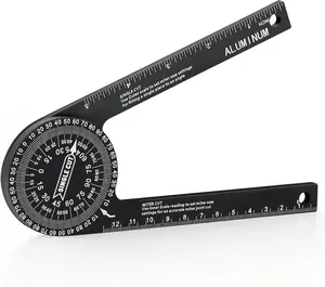 7 Inch  Miter  Protractor, Professional Angle Measuring Tool, Comes with Two Extra Straightedge Protractors for Woodworkers, Builders, Plumbers,  DIY