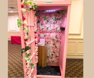 Telephone Photo Booth/Audi Book Combo for Elegant Event Photos - Decor   Wedding Flower Masks