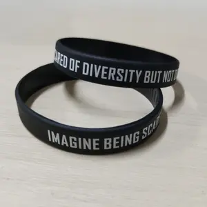 Imagine Being Scared of Diversity but not Dictatorship Silicone Wristband – QR Code Edition