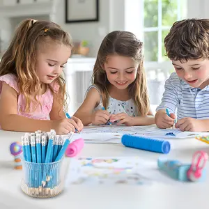 ZWLOT 160——— 320 Golf Mini Pencils Bulk with Eraser #2 HB Golf Short Pre-sharpened Pencils suitable for party supplies 4 inches (about 10.2 cm)(light blue)