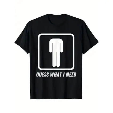 "[100% Cotton] Men's Retro """"Guess What I Need"""" Graphic Cotton Crew Neck T-Shirt - Short Sleeve Golf Gift T-Shirt For Men and Women "