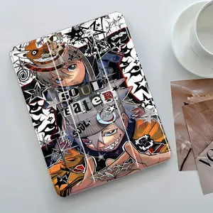 Anime Manga Collage Art Tablet Case, Accessories, 3-Tier Stand Transparent Acrylic Hard Back with Pencil Slot, Auto Wake/Sleep Shockproof Full Cover, Fits 7.9/8.3/10.2/10.5/10.9/11/12.9/13 Inch Tablets, Perfect for Anime Fans & Otaku Aesthetic Enthusiasts