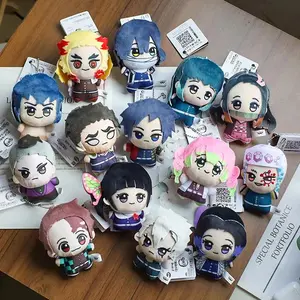 New 10cm Anime Demon Slayer Tomioka Giyu Kamado Tanjirou Kamado Nezuko Agatsuma Zenitsu Shinazugawa Genya Plush Toy Doll Gift Keychains
