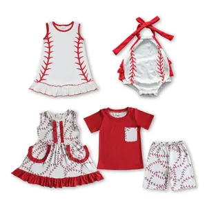 Girl Baseball Dress Girl Summer Dress Kids Baseball Clothes
