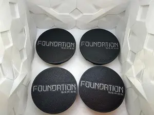 CyberTruck wheel center caps Left & Right side. Logo facing forward on both sides. Lug Nut Caps Optional Foundation Series