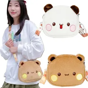 2026 new Cute Yier Panda Bear Plush Backpack Bubu Dudu Crossbody Bag Kawaii Coin Purses Shoulder Bag Soft Plushies for Girlfriend