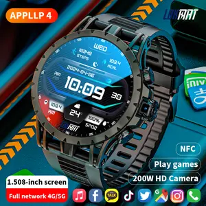 LOKMAT 4G SIM Card Smart Watch with 1.508'' AMOLED Screen, WiFi GPS, Rotating Camera & Android 8.1 Fitness Activity Tracker for Men and Women Wristwatch Wearable