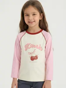 Letibati Kids Sweet Cherry Print Sleepwear Long Sleeve Moisture Wicking Loungewear 18M 12Y Snug Fit Home Wear CPSC CPC Certified Safe Comfortable Kidswear Top Shop Dennys