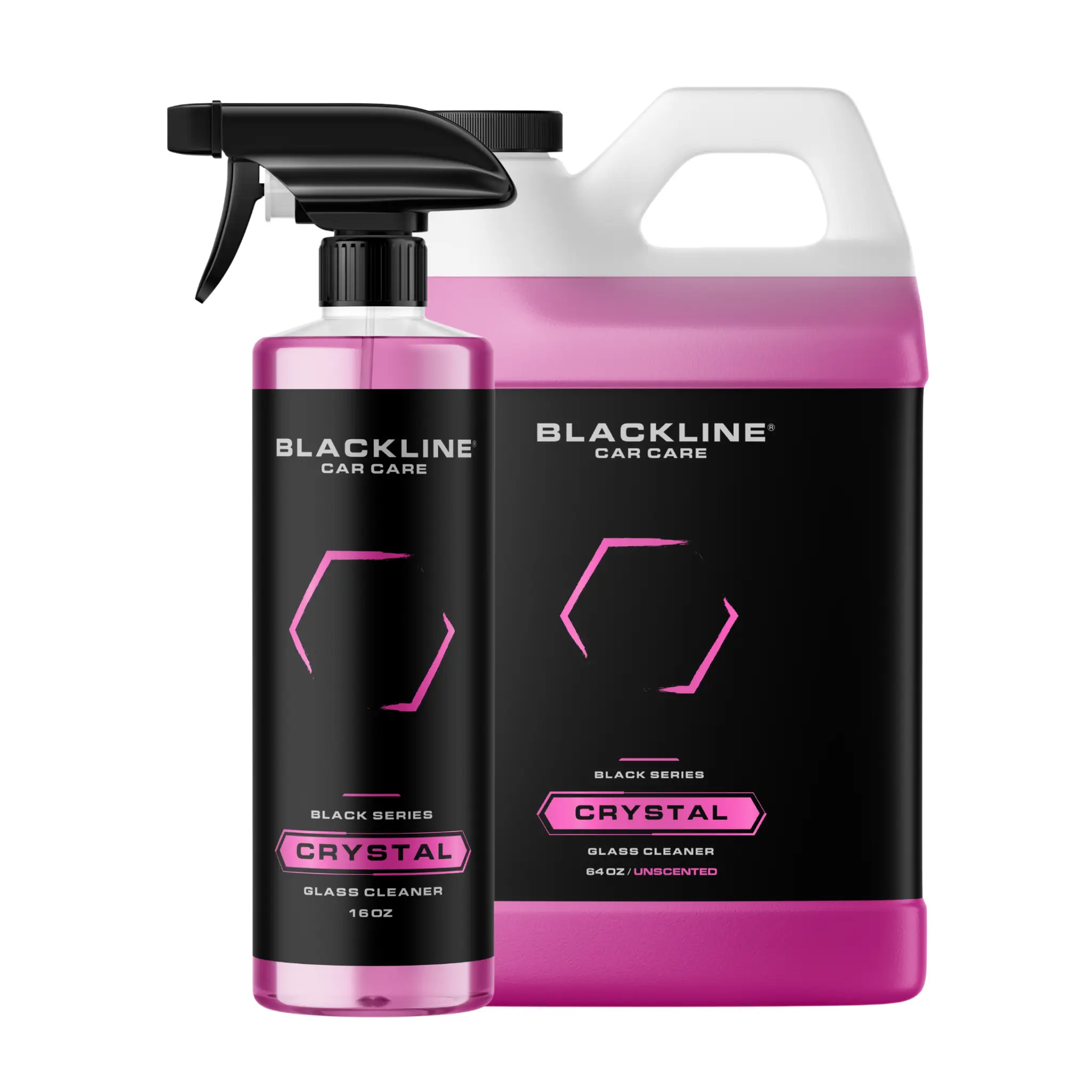 BLACKLINE® CRYSTAL GLASS CLEANER - Streak Free, Ammonia Free Glass Clear For Windows, Screens, & Dashboards