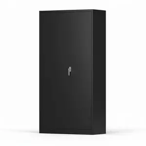Steel Wardrobe Cabinet with Locking Doors – Freestanding Steel Storage Locker, Adjustable Shelves & Hanging Rod – Secure Storage Solution for Home, Office, Garage, or Bedroom Organization