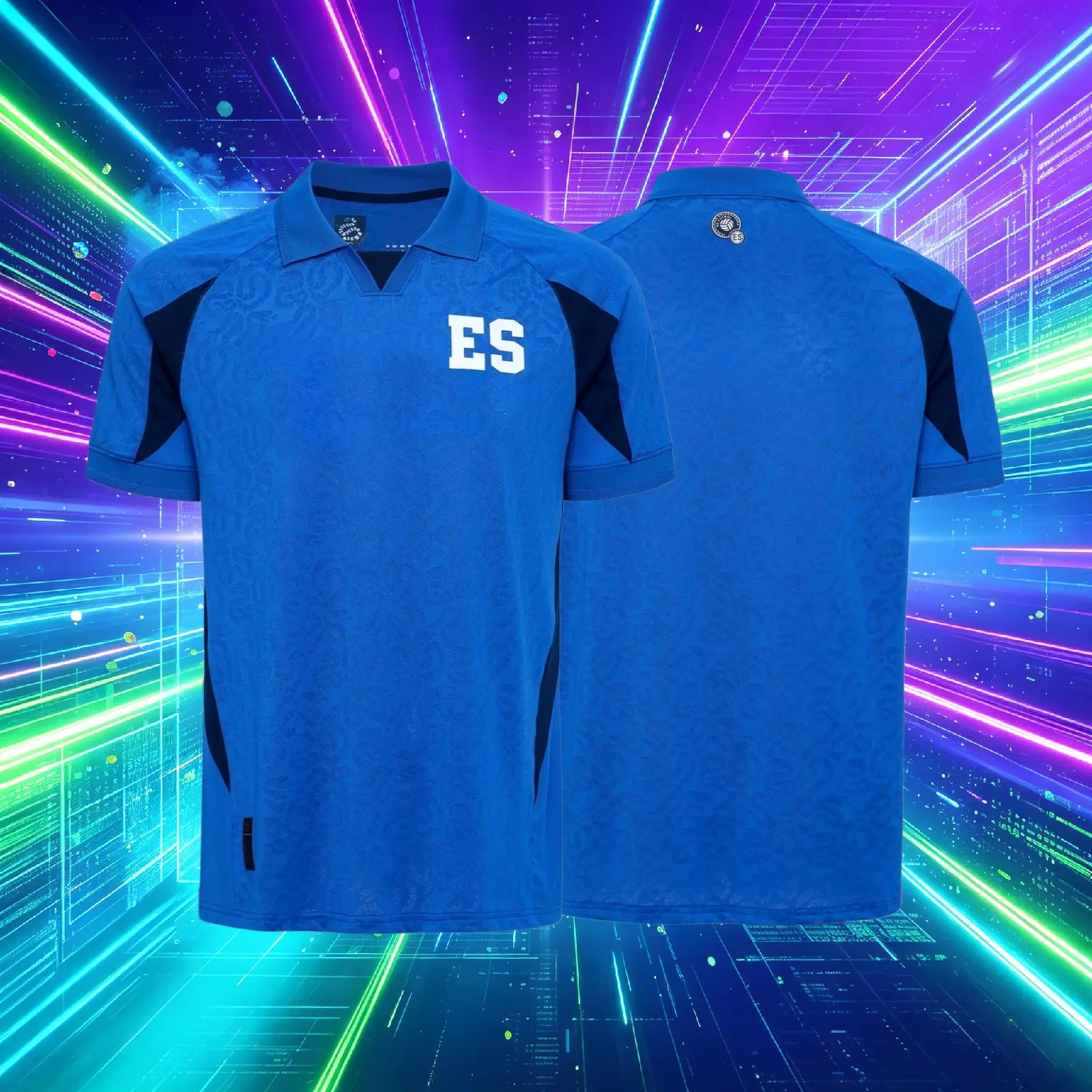 2026 El Salvador National Team Home And Away Blue And Gray Short Sleeve Soccer Jersey Fans Version Breathable