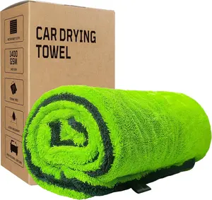 1400GSM  Drying Towel(48" x 24"),Microfiber Towels for  Detailing -Absorbs 9lbs of Water, Ultra-Absorbent, Streak-Free, Scratch-Free, No Water Spots, Double-Twist Pile & Edgeless