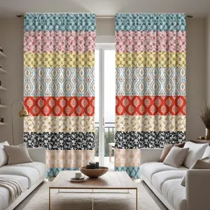 The 2pc Bohemian totem floral print landscape curtains are a great gift for friends and are also suitable for home decoration in places such as dormitories, bedrooms, living rooms, kitchens, hotels, and apartments. Window Curtain