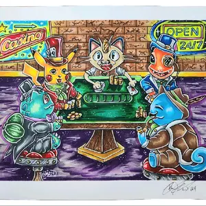 Poker Night print 11in by 17in Poker Night print 11in by 17in