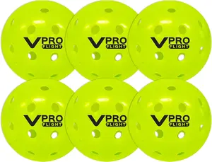 Vulcan | VPRO Flight Outdoor Pickleball | Official Ball of The PPA Tour & MLP | Hi-Vis Yellow | 6 Pack
