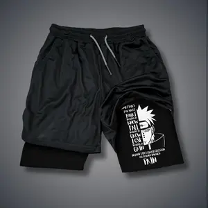 Naruto Pain 80s 90s summer men shorts for men jorts outfit men graphic shorts Double-layer sports shorts Comfortable short shorts summer