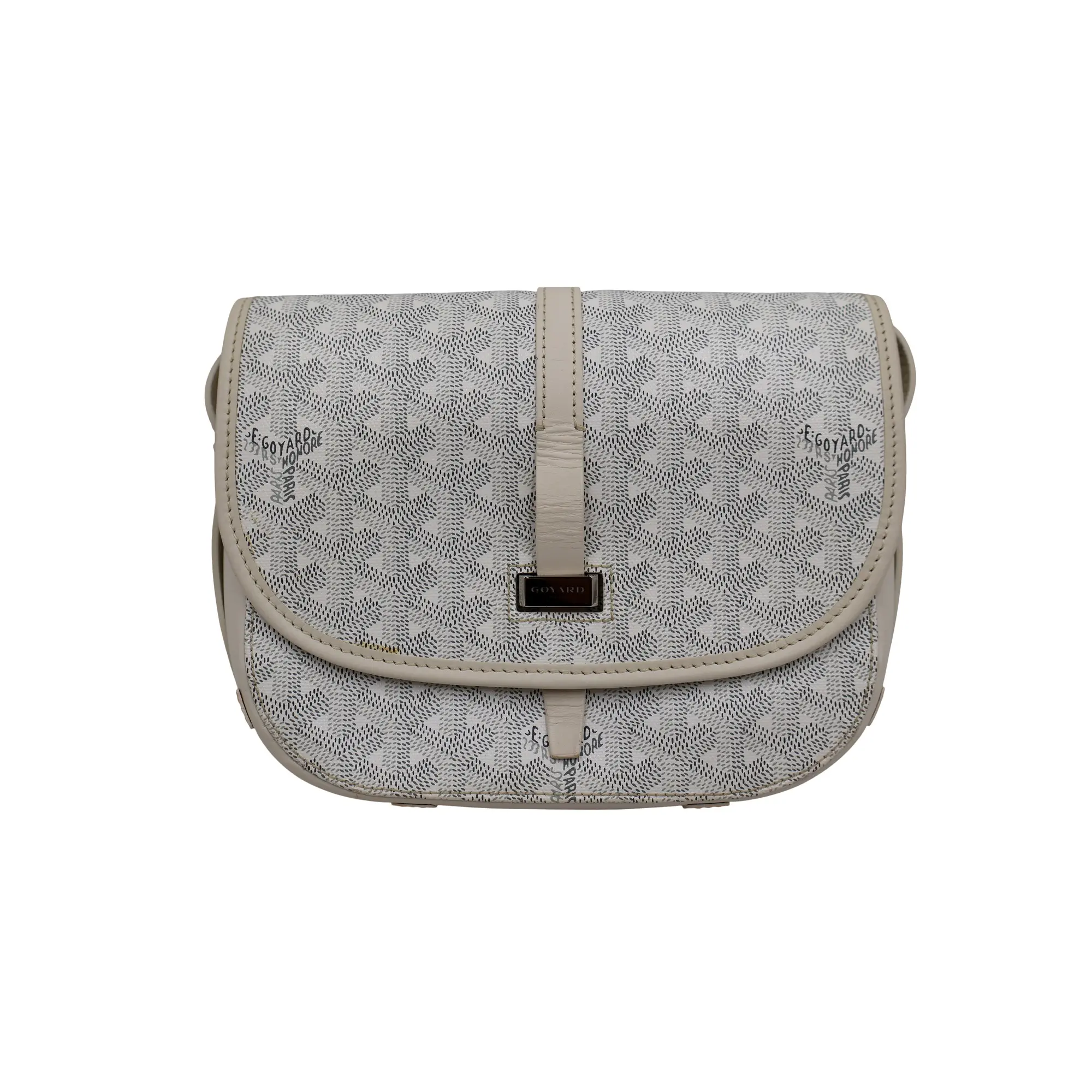Pre-owned Goyard canvas Shoulder Bags Goyardine Coated Belvedere PM Shoulder Bag (28406)
